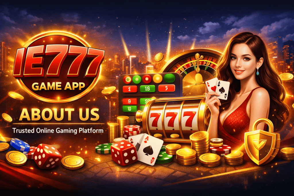 IE777 Game App official image representing online gaming, casino games, and secure gameplay